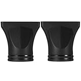 DECHOUS 2 Stück Schwarze Haartrockner Düse Aufsatz Durchmesser Präzise Luftstromkonzentration Leichtes Langlebiges Styling Zubehör für Lockiges und Welliges Haar