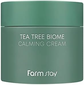 FARMSTAY TeaTree Biome Calming Cream - Day & Night Daily Face Moisturizer cream for Women & Men, Calming & Hydrating Cream for Dry, Sensitive, Itchy Skin, Acne, Korean Skin Care 2.70 Fl. Oz / 80ml
