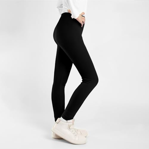 BOOPH Girls Leggings Full Length Stretchy Pants Cotton Kids Footless 2-14 Years4