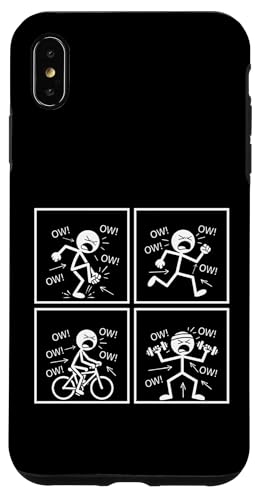 Ow Ow Ow Ow Stickman Figure Humorous Chronic Pain Awareness �X�}�z�P�[�X iPhone XS Max �p