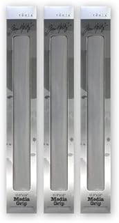 Ranger Ink Bundle Tim Holtz Tonic Media Grip Mat Set of 3 4633e3x, gray, 10.5x12