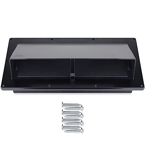 CampN RV Exhaust Vent Cover (Black) - Perfect RV Stove Vent Cover Replacement for Trailers Campers Motorhomes - Easy to Install with Hardware Included