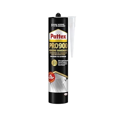 Pattex PRO900 Adhesivo de montaje para interiores y exteriores, pegamento fuerte de agarre inmediato, pegamento extrafuerte resistente al agua con gran poder de relleno, 1 cartucho x 460 g