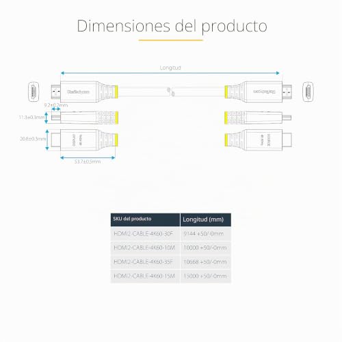 Cable HDMI activo de 10m 18Gbps que soluciona parpadeos en 4K 5