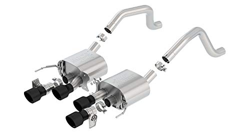 Borla 11903CB ATAK Axle-Back Exhaust System 2.75 in. Incl. Mufflers/Hardware/4.25 in. Rolled Angle-Cut Black Ceramic Tip NPP Dual Mode Exhaust Quad Center Rear Exit ATAK Axle-Back Exhaust System