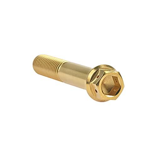 Vis à tête hexagonale M10 contre le desserrage pas 1,25 mm doré x4 - 5