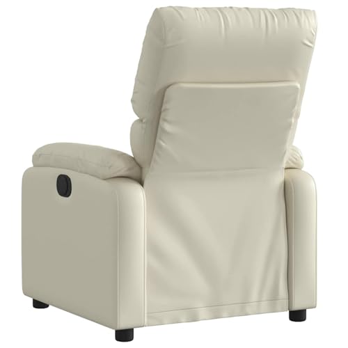 Gecheer Massagesessel mit Relaxfunktion, Kunstleder, Creme, Sessel Wohnzimmer Fernsehsessel Liegesessel für Entspannung Homeoffice Leseecke3206117 – Bild 5