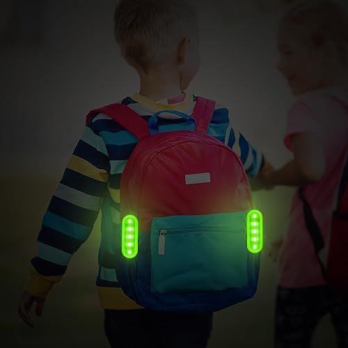 LED Blinklicht Sicherheitslicht USB Aufladbar - 2er Sicherheit Licht Set für Kinder Schulranzen Nachtläufer Bergsteiger Hund Leuchtanhänger mit Clip - Dauerlicht und Blinklicht 3 Modes