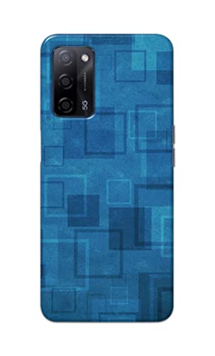 Image of Printed Hard Back Cover Case for Oppo A55 5G | Oppo A53s 5G | Oppo A54s Back Cover (Plain Azure Blue) -702