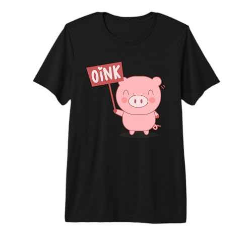 Oink Cute Pig Lover Pig Farming Farmer Piglet Farm Animal Premium T-Shirt