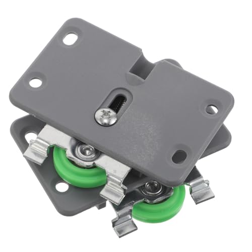 LIFKOME Rodillos de Repuesto para Puertas Corredizas de Armario, Kit de 2 Piezas Tamaño Mediano Ranura 39 Mm, Ruedas de Leva Metálicas para Herrajes, Montaje Rápido para Armarios