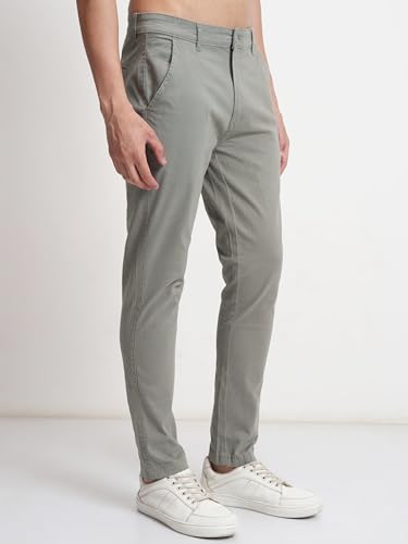 Image of Highlander Men's Slim Fit Formal Trousers | Ankle Length |Smart Trousers for Men | Chino Trousers for Men|Elegant Design | Comfortable Fabric for Daily Work & Formal Occasions