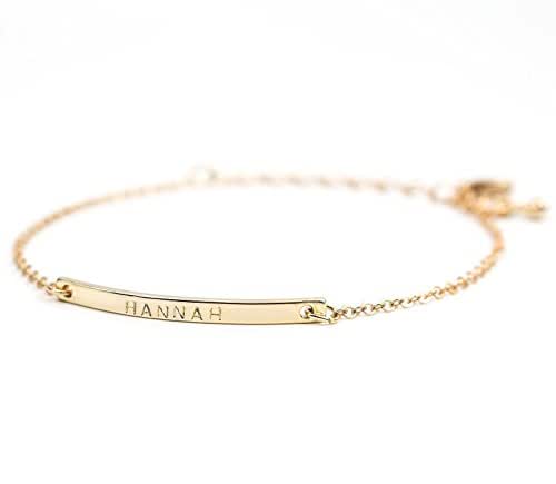 Personalized Name Bar Bracelet