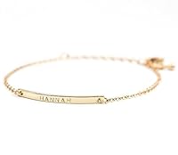 Algopix Similar Product 9 - 16K Gold Your Name Bar Bracelet 