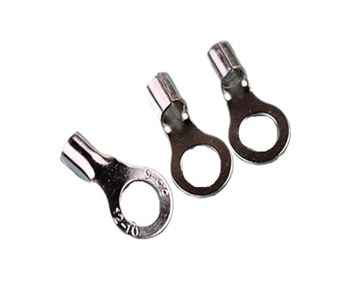 Terminal de anillo RNB5.5-6 para cable AWG 12-10 de cobre no aislado, 100 unidades