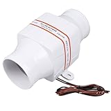 NovelBee 12V 3 inch Electric in-Line Marine Bilge Air Blower Fan 130CFM