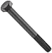 Nylon 6/6 Hex Bolt, Plain Finish, Off-White, Hex Head, External Hex Drive, 1-3/4" Length, Fully Threaded, 1/4"-20 UNC Threads, Made in US (Pack of 100)