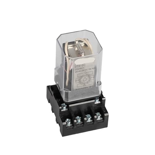Relé intermedio JTX-3C electromecánico de 11 pines redondos con zócalo