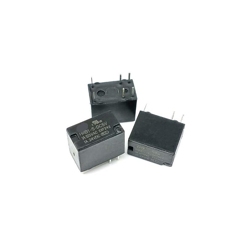 POWTAXBJGD 10PCS Relay HRB1-S-DC5V HRB1-S-DC12V DC24V 6 pins 1A one Open and one Closed(10PCS HRB1-S-DC05V)