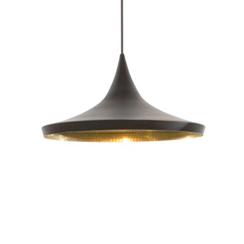 Plata Import Carol 3 Pendant in Black with Finish Gold Inside, Chandelier Pendant Light, Dining Room, Lighting Home Ceiling Lights Fixture by Plata Import - Used condition - CA$40.10