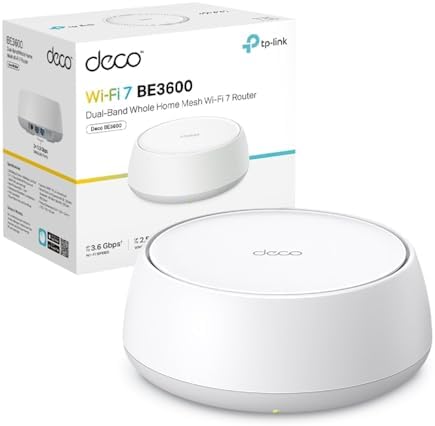 TP-Link WiFi 7 Mesh BE3600 Bi-Bande, Port Ethernet 1,0 Gbps, Opér...