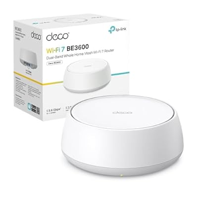 TP-Link Deco BE3600 1-Pack – WiFi 7 Mesh de Doble Banda hasta 6.6 Gbps 2 × Puerto 1G Ideal para casa Grande Streaming 8K Juegos y Red Estable con AI Mesh