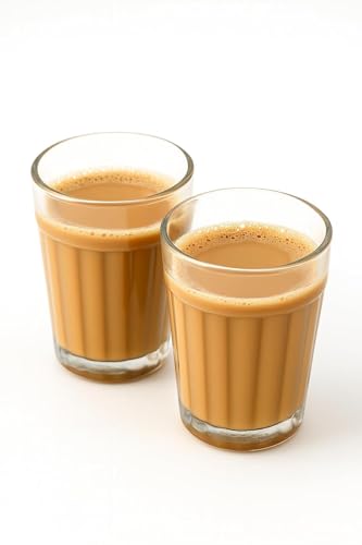 Image of AYUTAS - Set of 4 Cutting Tea Glass for Home & Kitchen, Milk, Coffee, Espresso & Tea Serving Glasses for Restaurant, Bars, Dhabas, Gifts & Special Events - 100 ML