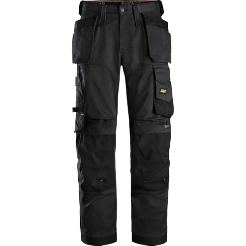 Snickers 6251 Mens Allround Work Stretch Loose Fit Trousers Holster Pockets Black 39" 30"