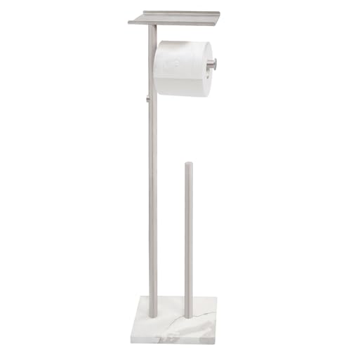 GZILA Marble Stand With Shelf and Double Roll Holders