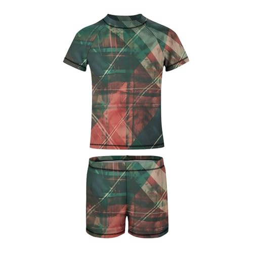 Stewart Hunting Modern TartanChildren's Casual Swimsuit Set - Simple and Versatile10-12Y（150cm）3