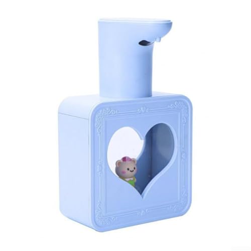 Feeshoppher Dispensador automático de jabón de espuma con sensor montado en la pared, dispositivo sin contacto para niños con luz divertida, recordatorio de 20 segundos, recargable por USB, batería
