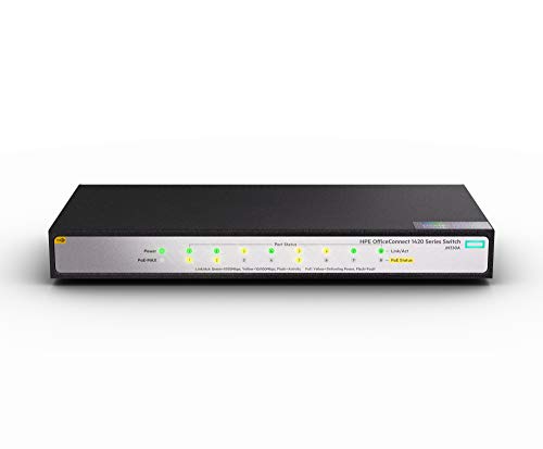 Hpe Officeconnect 1420 8-Port Poe Gigabit Ethernet Unmanaged Switch-8Xge. 8 Ports Poe (64W) (Jh330A#Aba) #TOP4