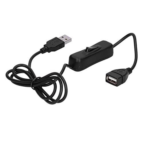 Walfront Cable Extensión USB Macho Hembra con Interruptor Encendido Apagado 28AWG para Computadora Ventilador Luz LED Carga y Control de Dispositivos