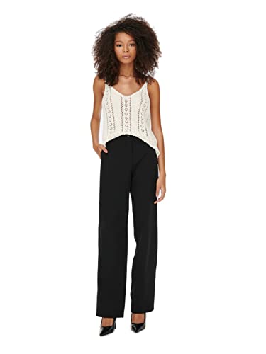 ONLY Damen Onllana-berry Mid Straight Pant Tlr Hose, Schwarz, 38 EU