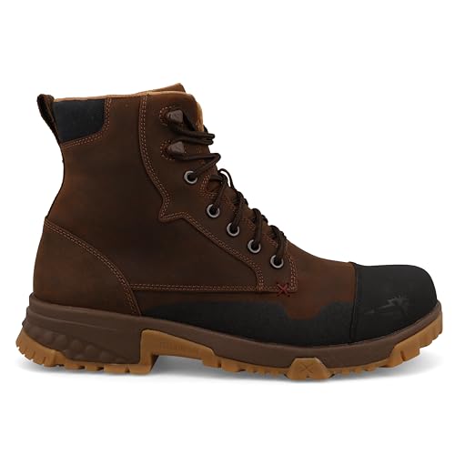Twisted X Men's 6" Work Boot, Moc Toe Nano Toe with CellStretch4