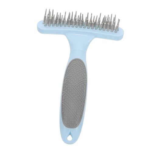 Totority Pet Grooming Comb Double Row Pin Brush for Dogs Comfortable Handle Durable Material for Shedding Grooming Suitable for Breeds