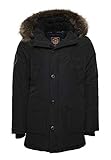 Superdry Hombre Parka Everest Negro M
