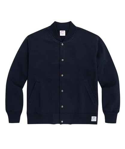 [Brooks Brothers] ブルックスブラザーズ コットンフレンチテリー GFロゴラベル ベースボールジャケット 330001067 ネイビー M