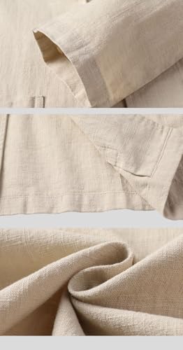 Blazer en lin homme coupe ample décontracté veste légère été - 4