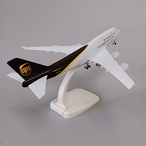 Modelo de avión Boeing B747 de aleación con base de rueda 20 cm 4