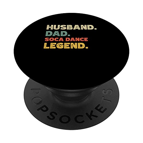 Mens funny husband dad Soca Dance legend vintage retro PopSockets Swappable PopGrip