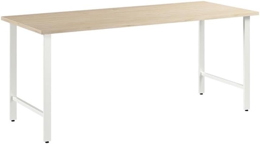 Bush Business Furniture Hustle 72W x 30D Computer Desk with Metal Legs in Natural Elm, Modular Office Table for Home and Professional Workspace