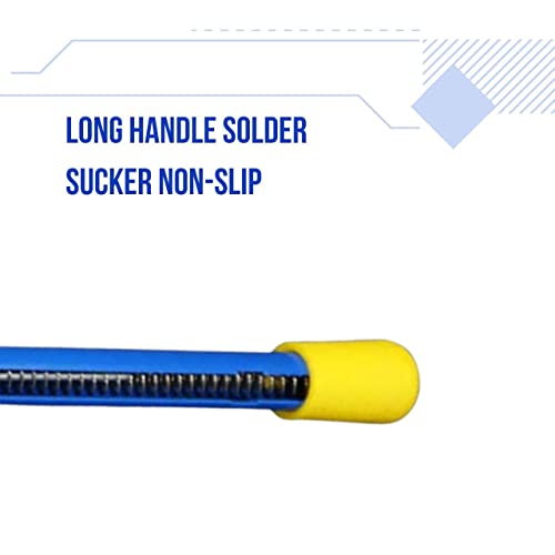 Blue Solder Sucker Desoldering Pump Sucking Vacuum Desoldering Pump With Teflone Tip 13" Solder Sucker Silicone Desoldering Tool Desoldering Pumps #TOP4