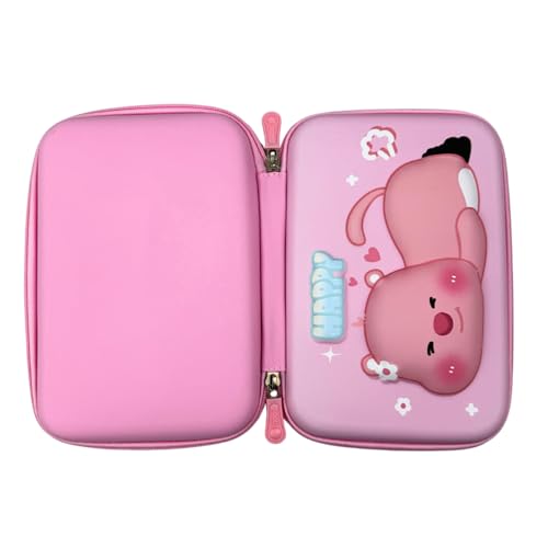 Estojo Organizador Escola Capybara Compartimentos Múltiplos para Material Escolar Design Kawaii Menino e Menina Lapis Caneta Case Bolsa Apontador com Ziper Fofo Infantil Capivara (Modelo 9)