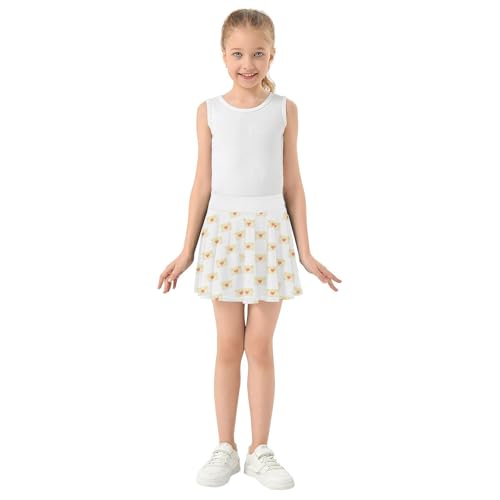 Girls Skorts High Waist Athletic Skirts with Shorts Love Letter Stretchy Teens Performance Tennis4