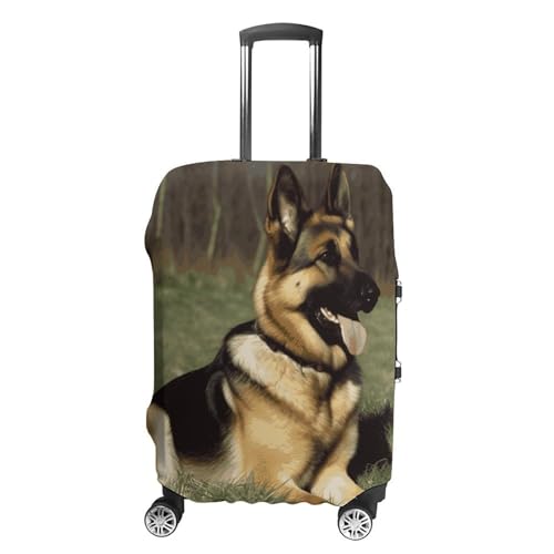 German Shepherd Dog Printed Luggage Cover Protector, Fits 18-32 Inch Luggage