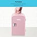Chefman - Iceman Mini Portable Pink Personal Fridge Cools Or Heats & Provides Compact Storage For Skincare, Snacks, Or 6 12oz Cans W/ A Lightweight 4-liter Capacity To Take On The Go, Pink
