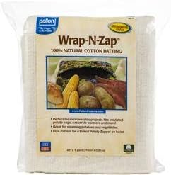 Pellon Interfacing Bulk Buy (2-Pack) Wrap N Zap Pure Natural Cotton Batting 45 inch x 36 inch WZ-45