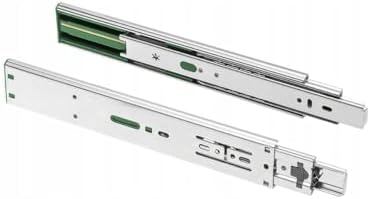 GTV - Rieles para cajones H45 VERSALITE PLUS+, guía de bolas con amortiguación, altura = 45 mm, L-450 mm, trineo mínimo mecanismo de cierre suave, capacidad de carga 30 kg, instalación fácil y rápida