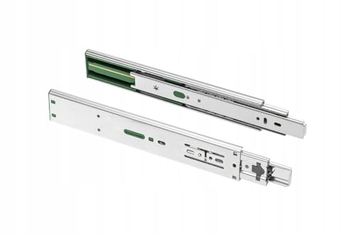 GTV Glissières de tiroir H45 Versalite Plus+, guidage à billes avec amortissement, hauteur = 45 mm, mécanisme de fermeture amortie, capacité de charge de...